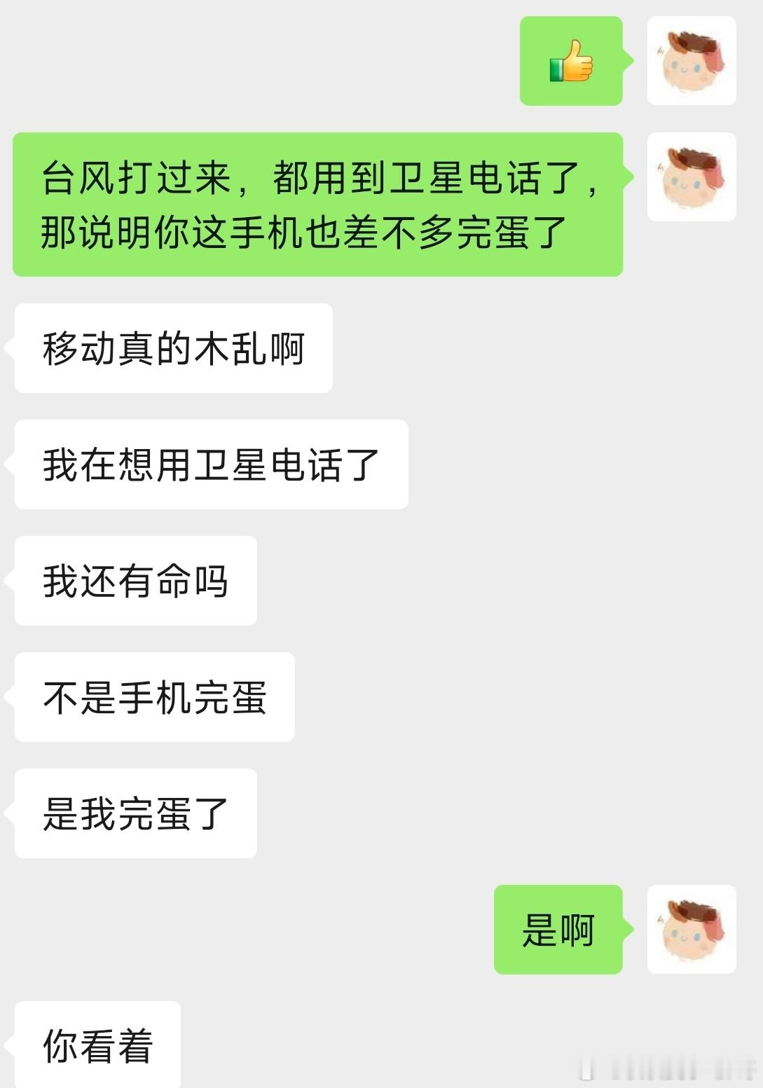 一位拥有卫星通话的朋友如是说 