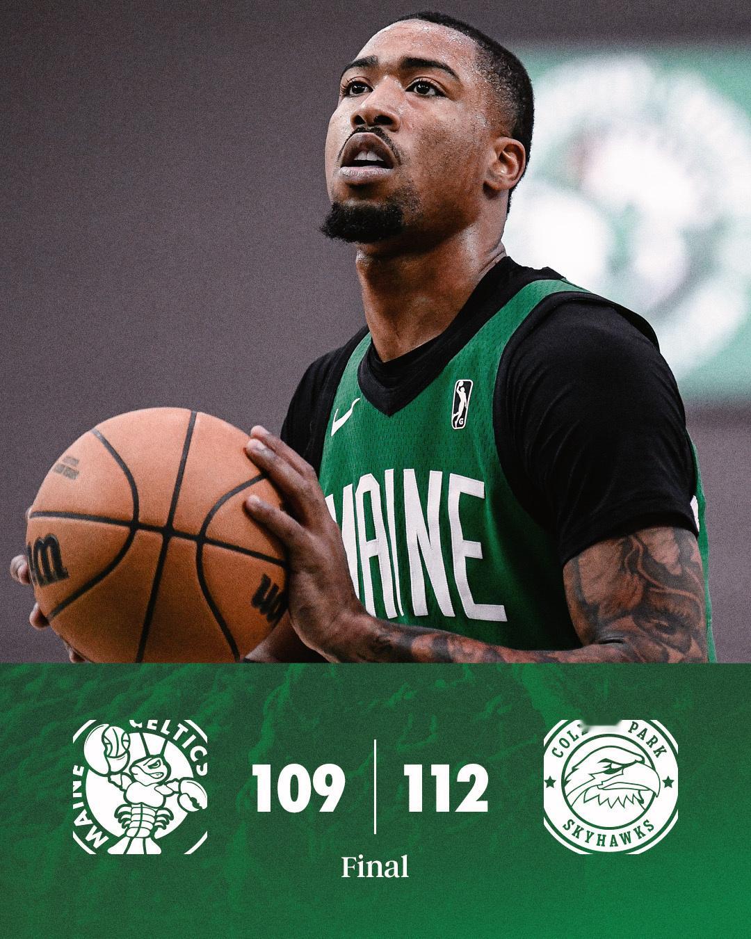 缅因州凯尔特人  109-112 …… 缅因州凯尔特人队主场负于学院公园天鹰队 