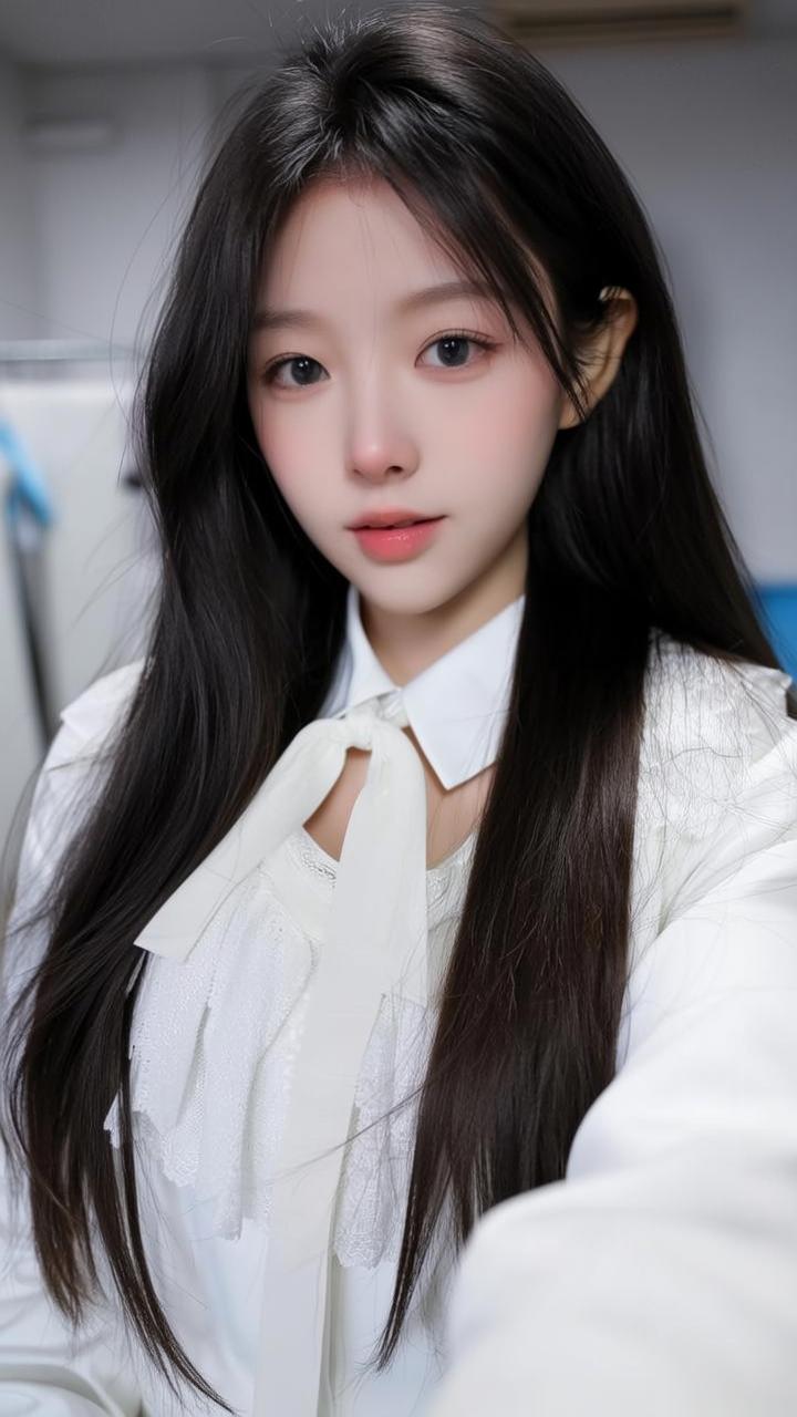 元气少女，清新校园风，白色衬衫搭配，甜美可人！💕📸