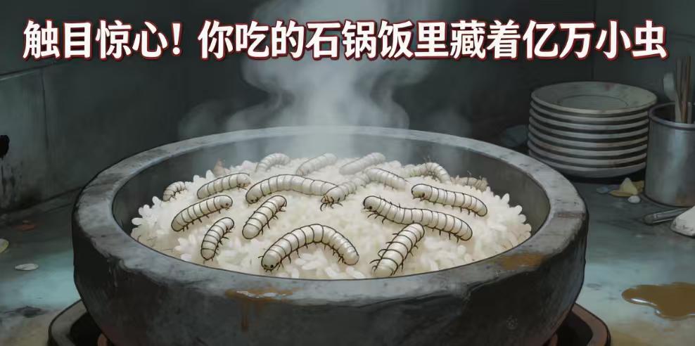 石锅爬满活蛆、苍蝇桌上乱飞，顾客拒私了：“不差这几百，就要它停业！”
你能想象吗