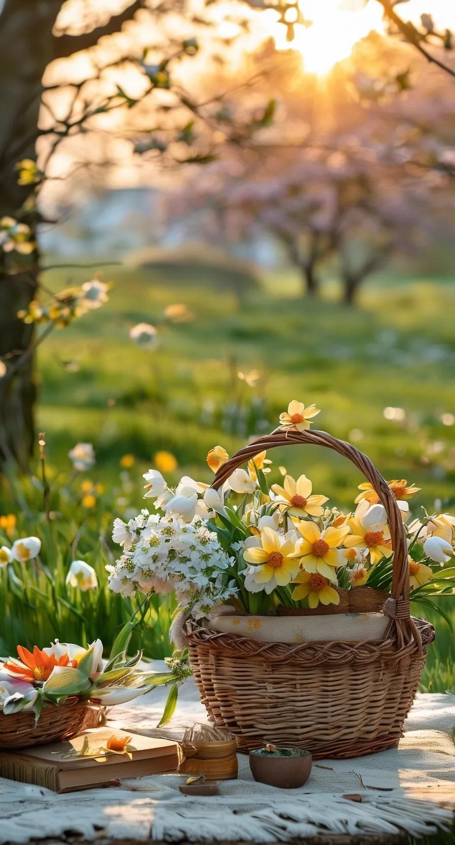 赏花踏青：春天是花开的季节，可以去公园、花海或者郊外赏花，拍摄美丽的花朵和自然风