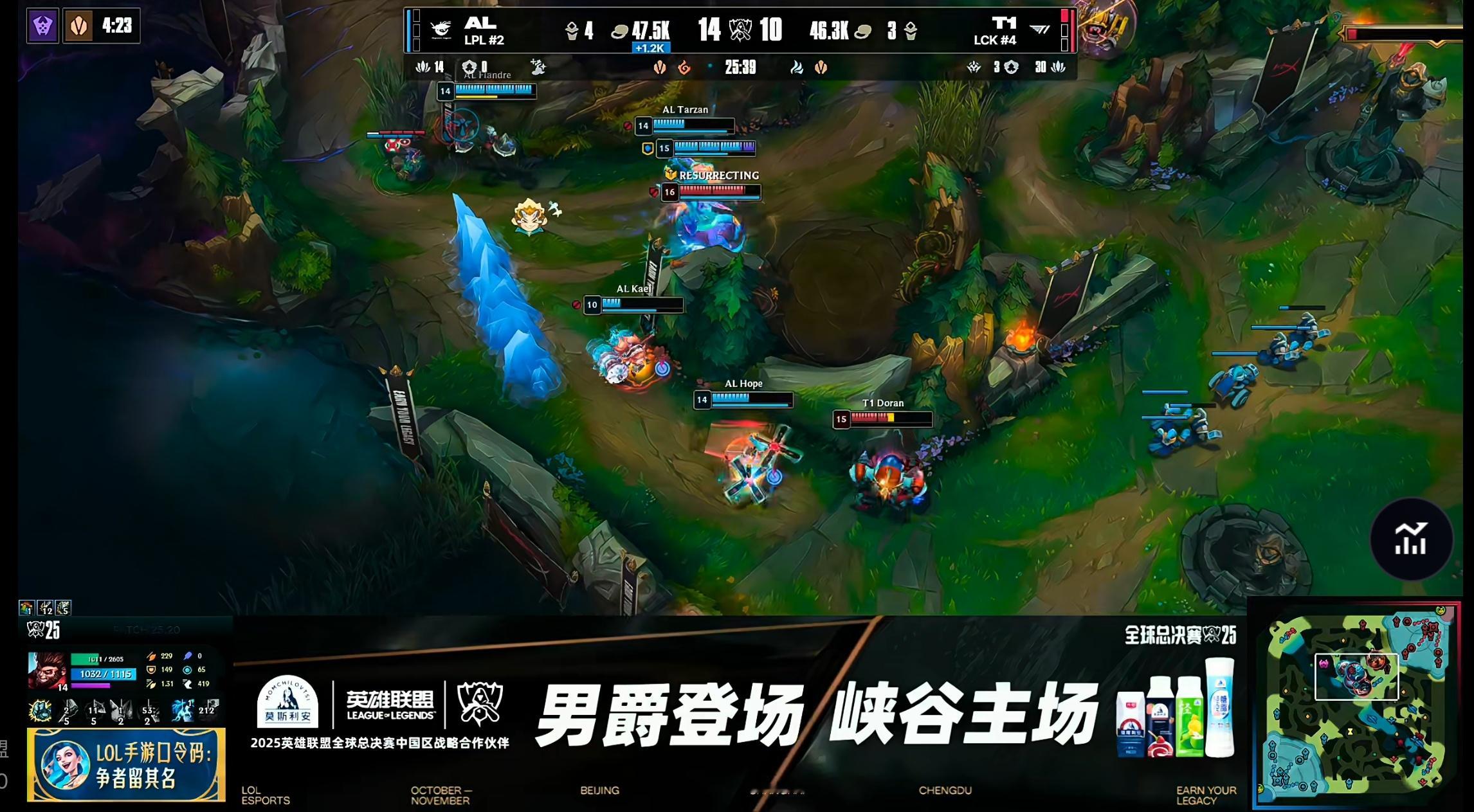 AL对战T1 “打他蛋打他蛋！” 没想到 Faker 也有 TP 传脸的一天[跪