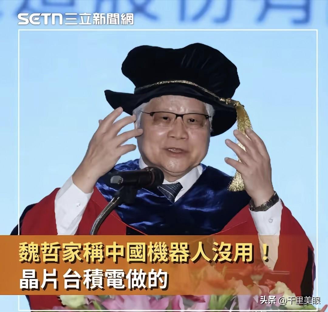 台积电董事长魏哲家今日表示，中国大陆展现的机器人蹦蹦跳跳，鲤鱼打挺，翻跟斗，没用