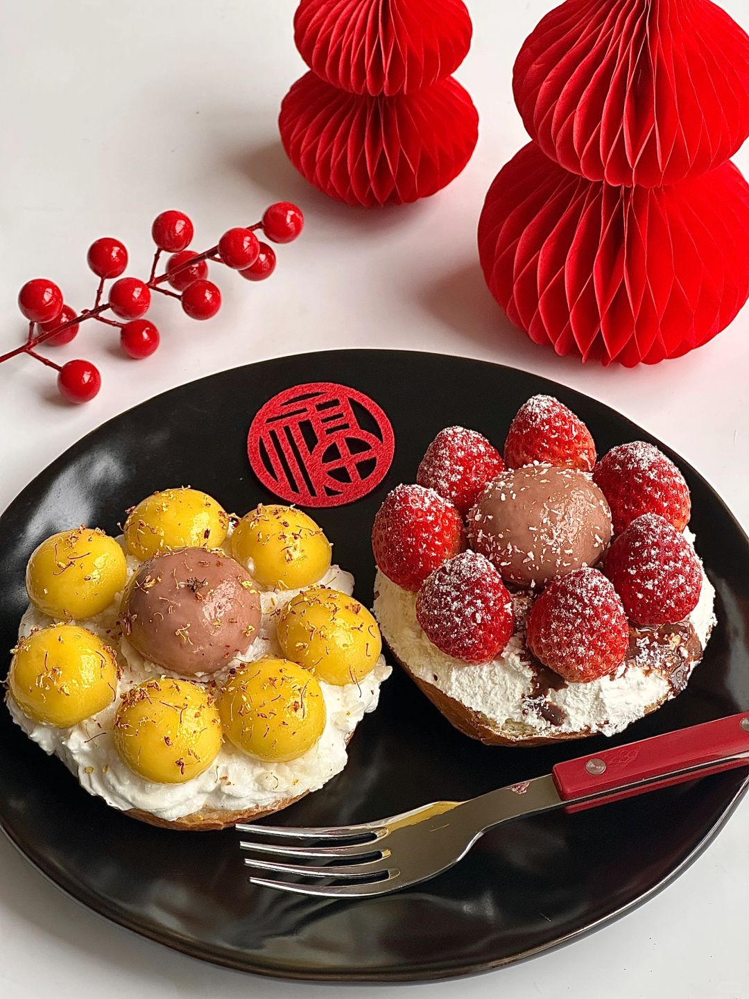 新春早餐｜糯叽叽的黑芝麻汤圆贝果三明治