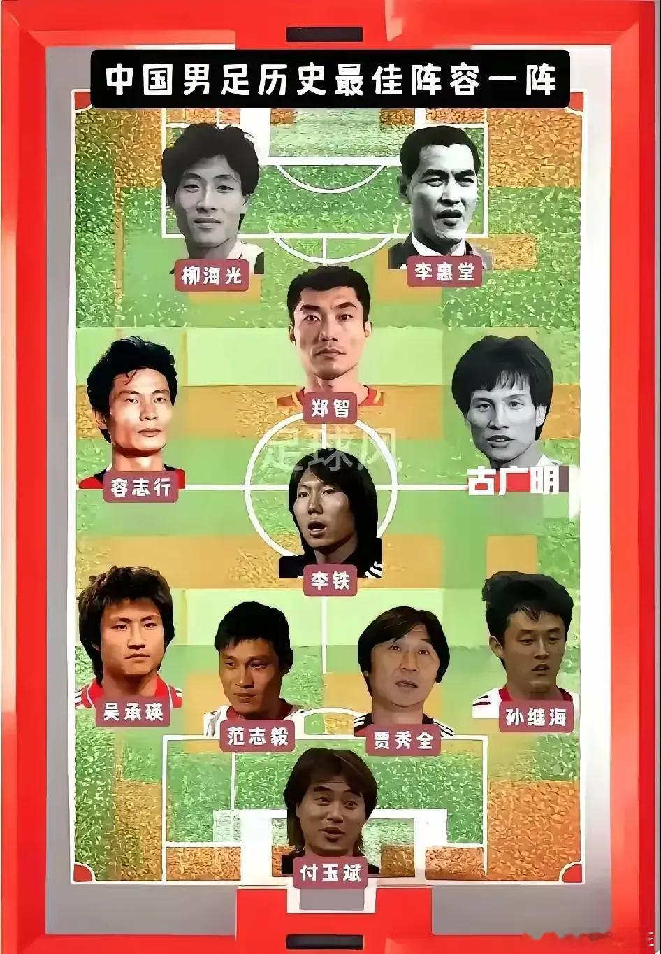 李铁被判20年 中国男足历史的最佳阵容，李惠堂当然入选，郑智、古广明在列，后卫方