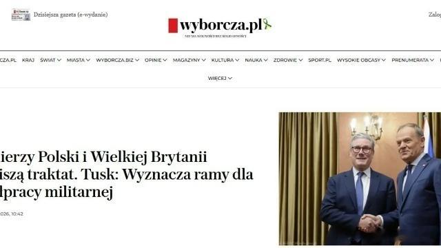 波兰和英国今天将签署针对俄罗斯的防御协议, - 报纸Wyborcza2025年5