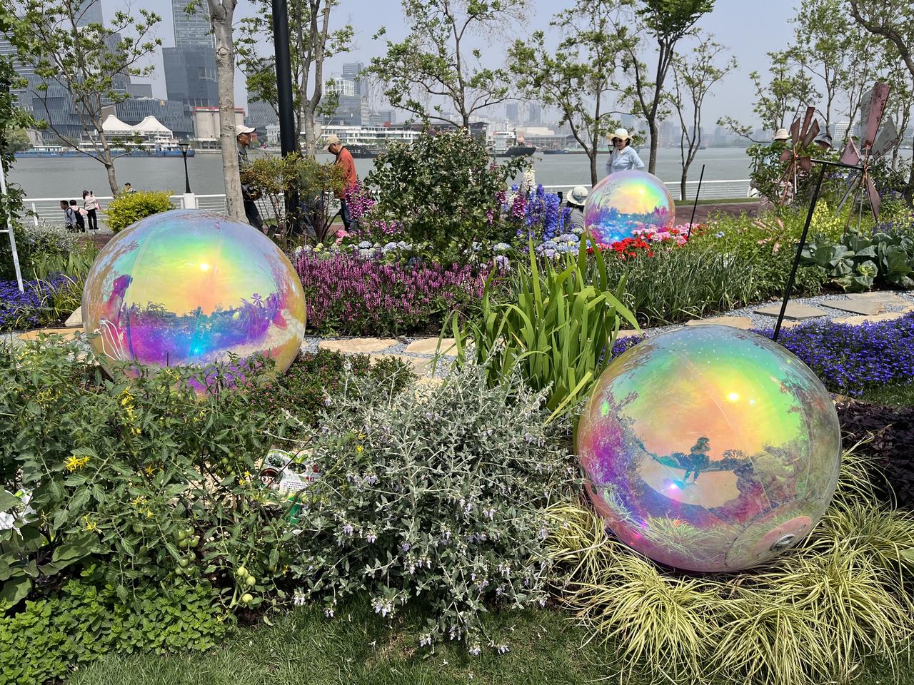 凑个热闹，去了前滩看花展，人是真多，花是真美。
仿佛置身花的海洋。各种花卉争奇斗