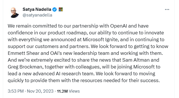 OpenAI 前 CEO Sam Altman 及联合创始人 Greg Broc