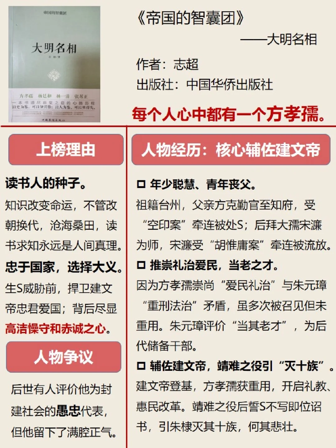 明朝：你认为谁能进入名相行列❓