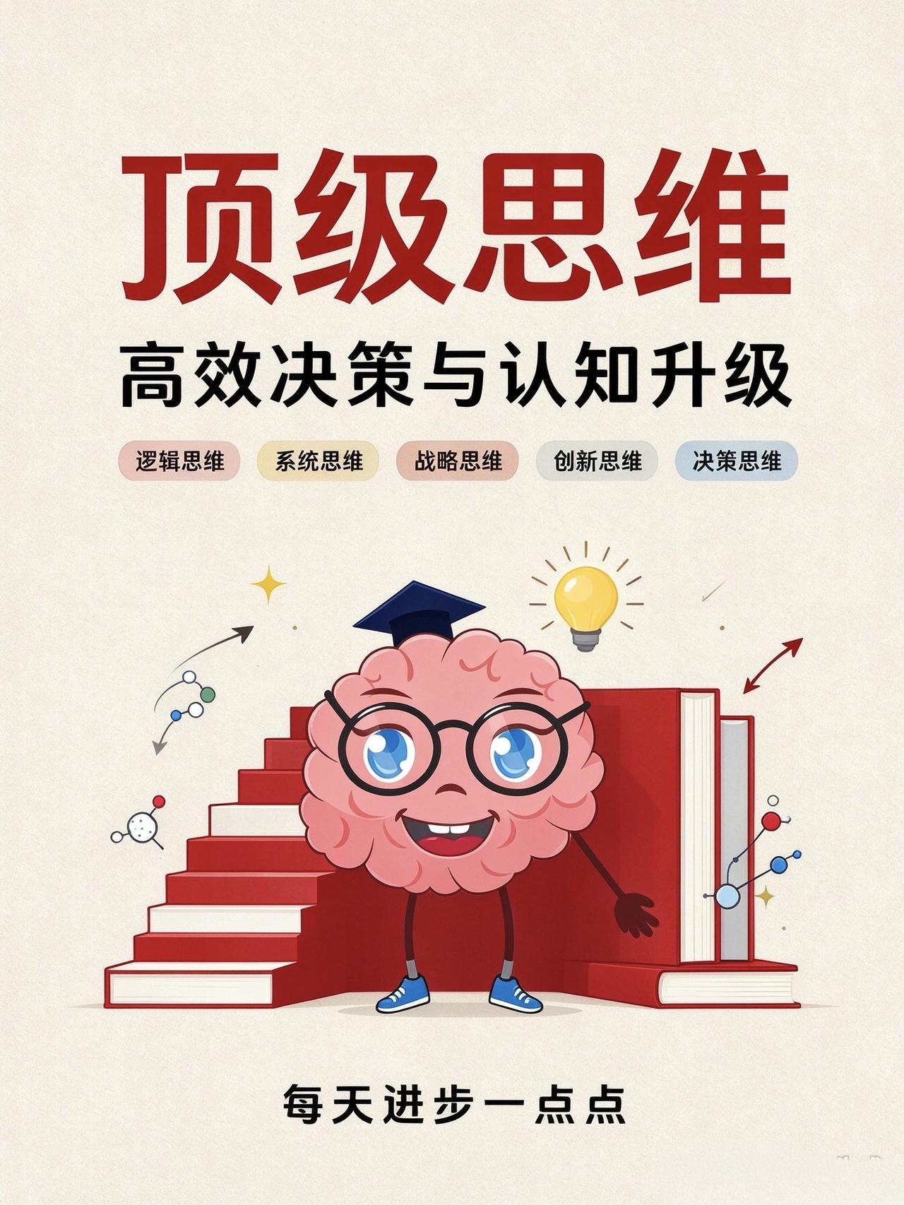 人与人最大的差距，不在于努力，而在于思维认知。
练好逻辑、系统、战略、创新、决策