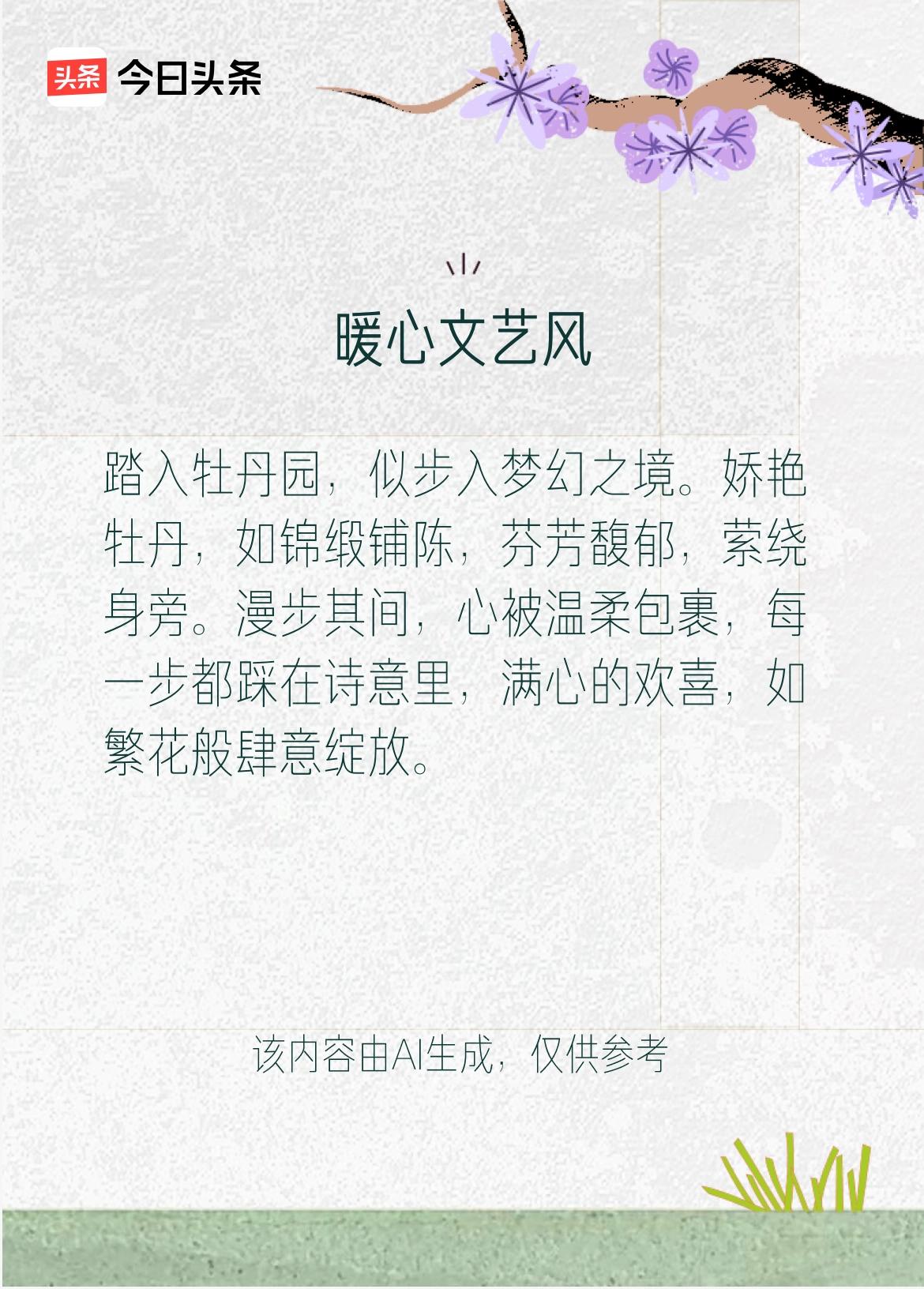 文学创作大会 文学创作大会
踏入牡丹园，那景象简直绝了！仿佛瞬间坠入梦幻之境，目