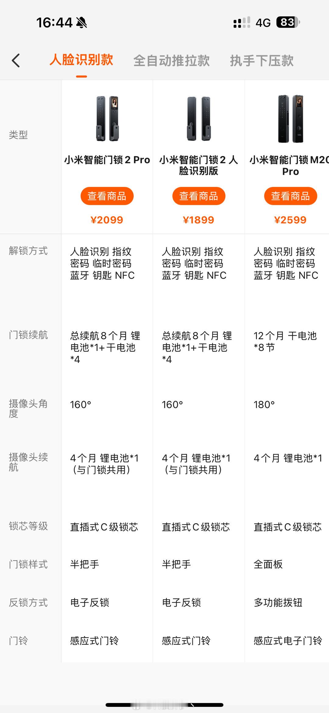 小米的米家智能门锁有推荐的款吗？型号多的眼花缭乱[淡淡的][淡淡的] ​​​