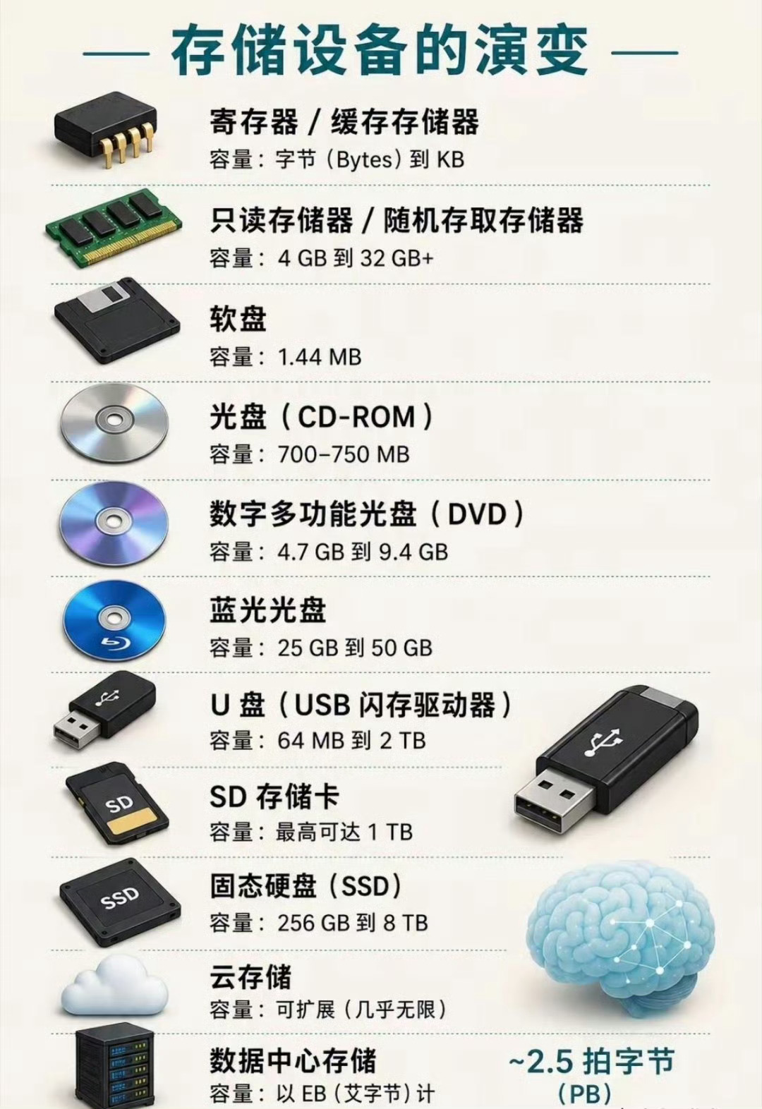存储设备的演变，你用过几个？ 