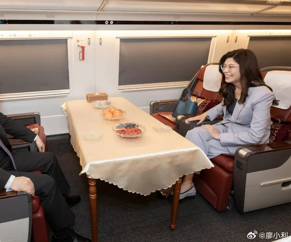 郑丽文的出现代表了什么郑丽文大陆行第一天有四大看点：一、郑丽文的着装很随性。从画