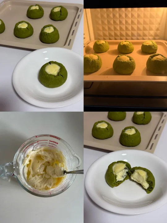 日常搓司康plog｜斑斓椰香乳酪司康💚