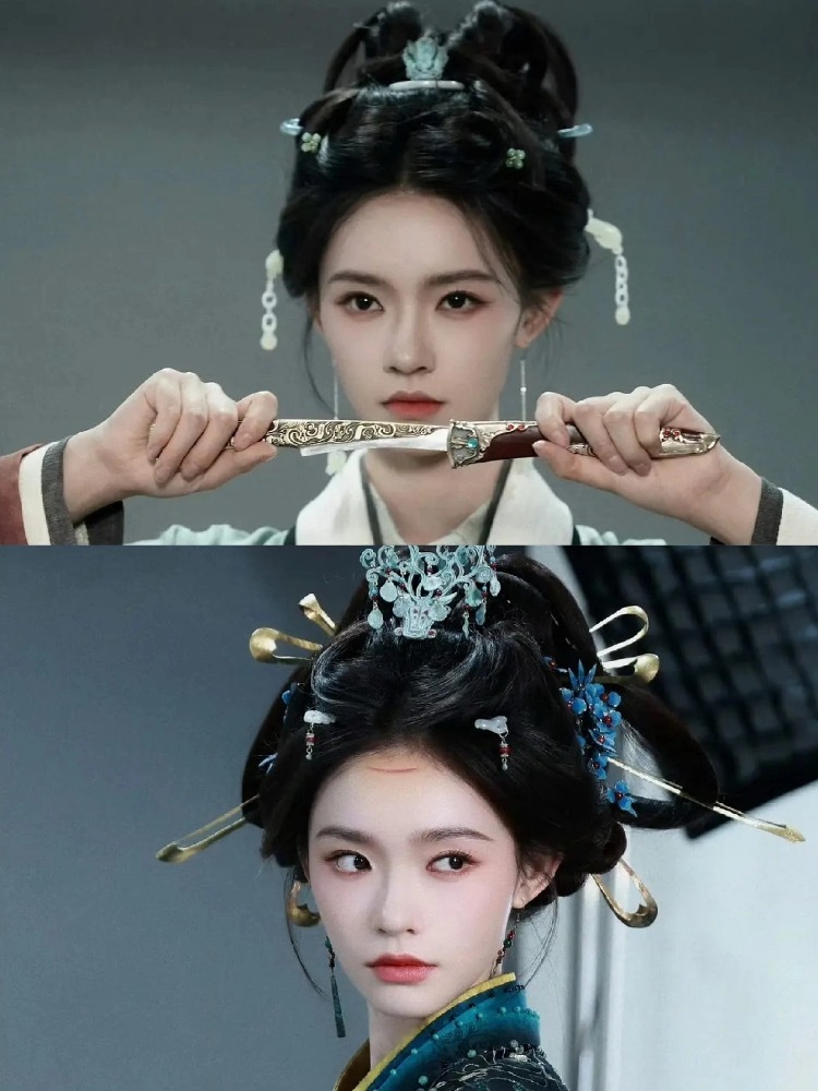 刷到一组林允《归鸾》的定妆照！梳化真的很不错，比千篇一律的发冠＋批发好看很多，可