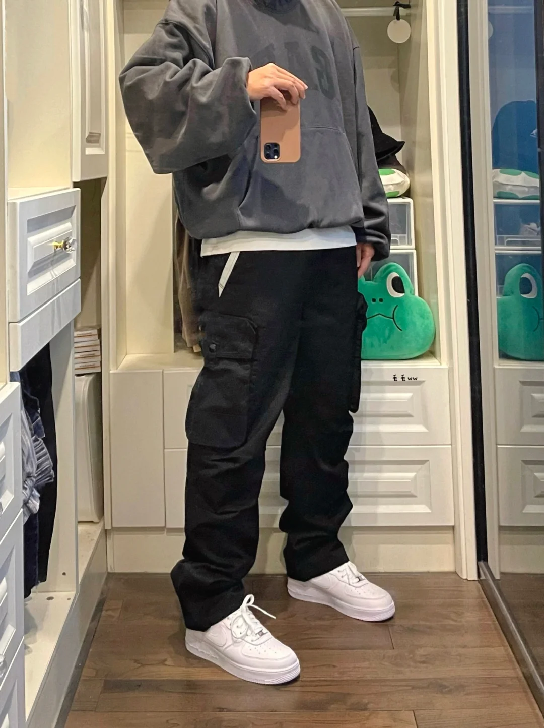 卫衣叠穿｜工装裤穿搭