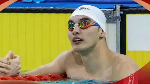 郑英昊以27秒13的成绩打破纪录，夺得男子50米蛙泳金牌 第十五届全国运动会男子