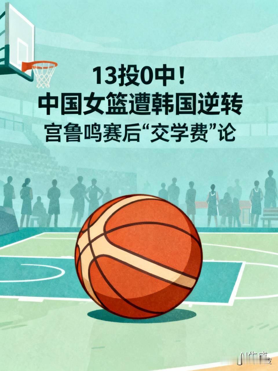 13投0中！中国女篮遭韩国逆转，宫鲁鸣赛后“交学费”论，你买账吗？

  9月2
