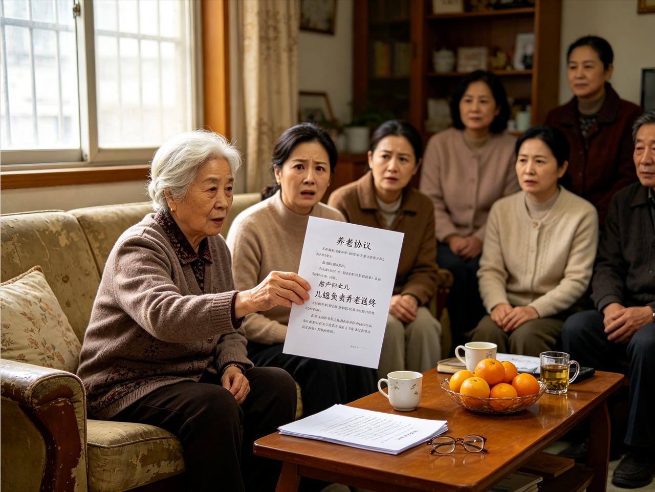 婆婆让我签一份协议：她的房子归女儿，我必须给她养老送终，我只问了她一句话
 
婆