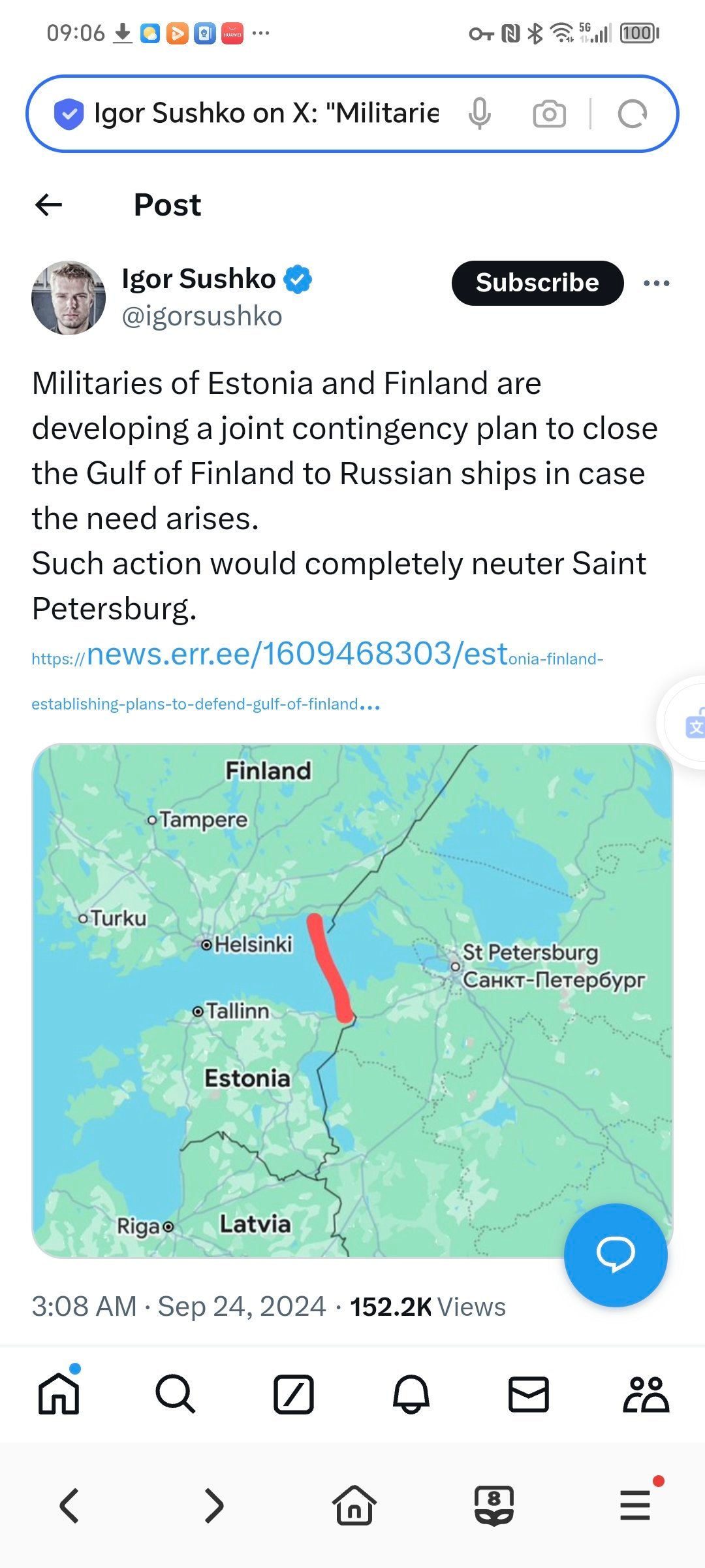 据媒体报道，爱沙尼亚和芬兰两国军方正在制定一项联合应急计划，以便在必要时对俄罗斯
