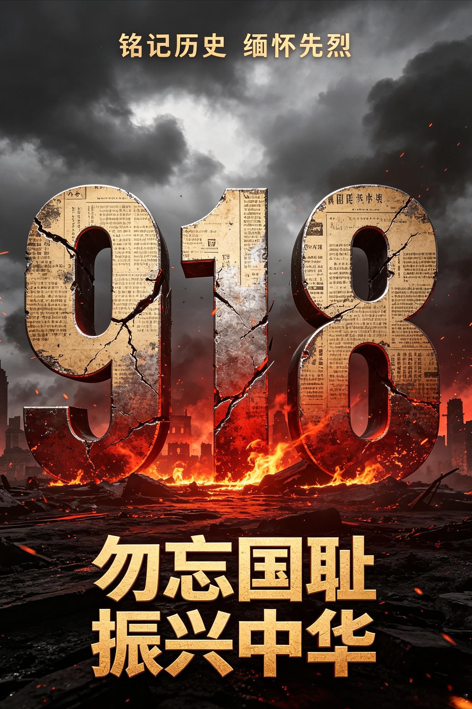 铭记历史，缅怀先烈，勿忘国耻，振兴中华！918勿忘国耻 ​​​
