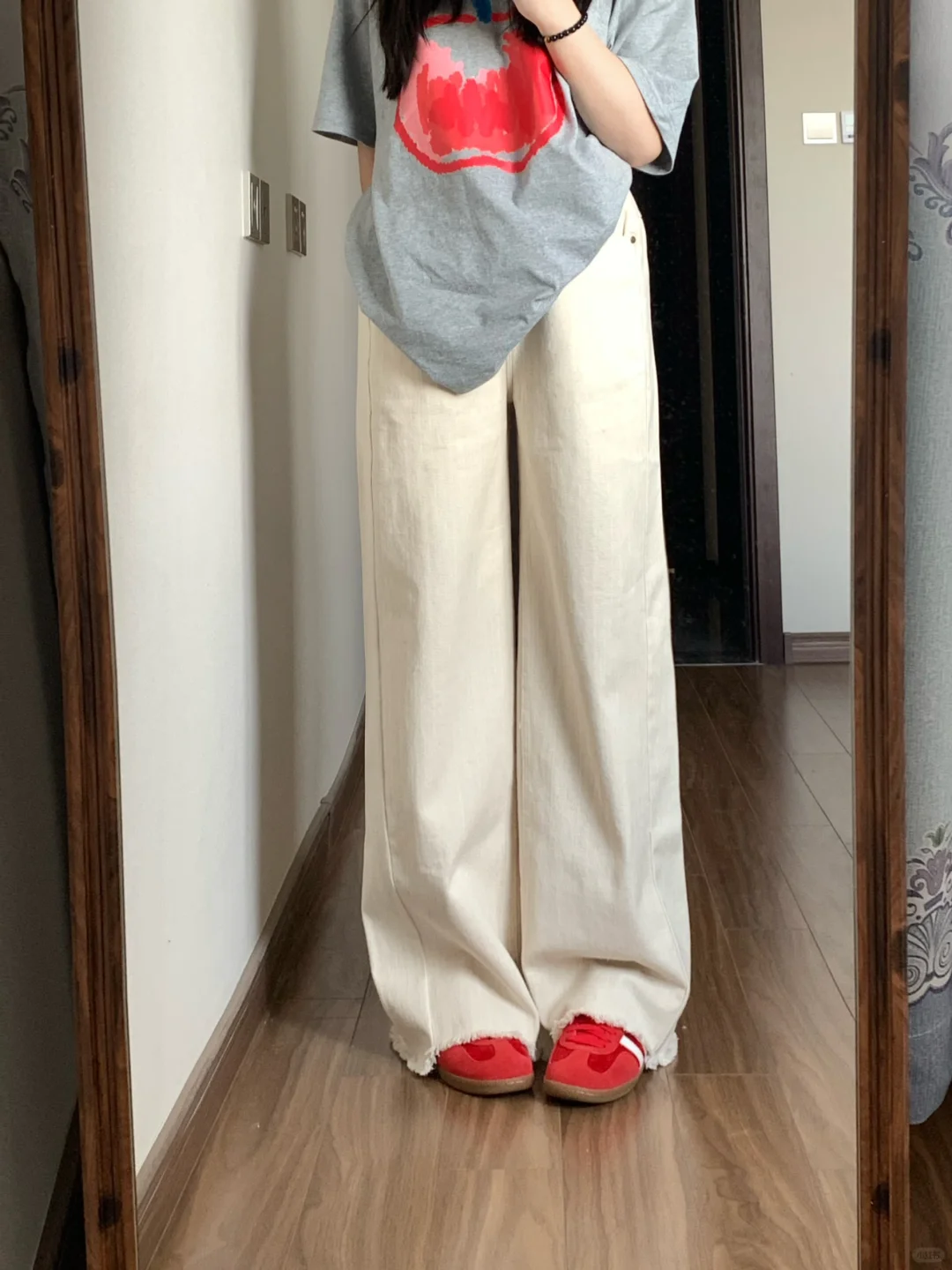 158/108微胖梨形终于买到这个版型白裤子了！