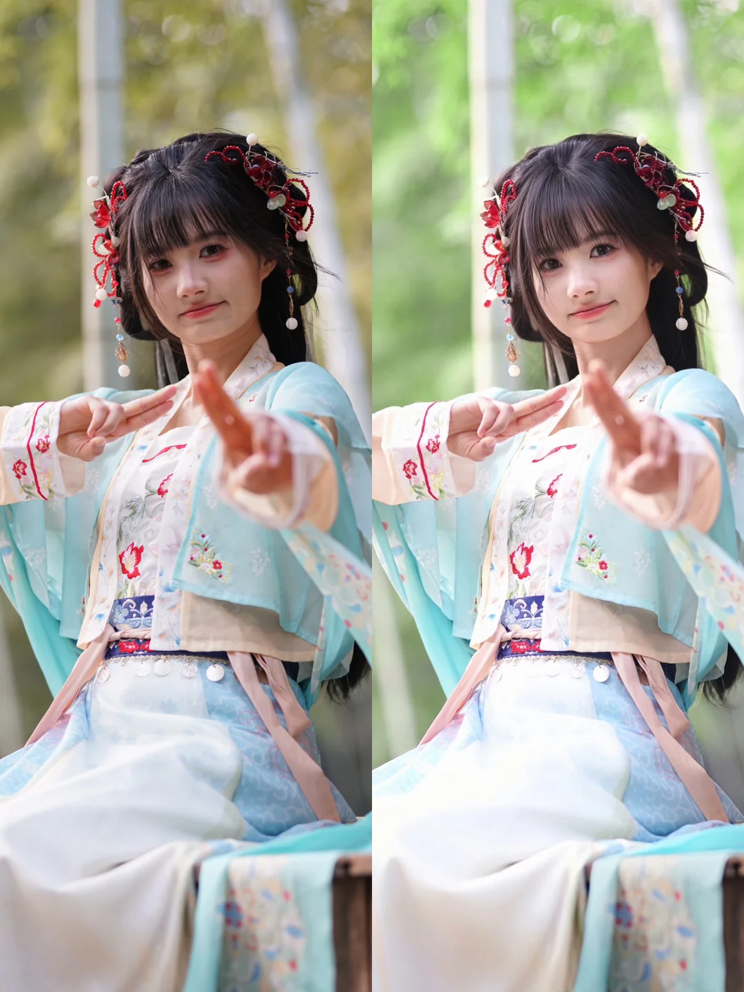 cos凌妙妙修图前后对比