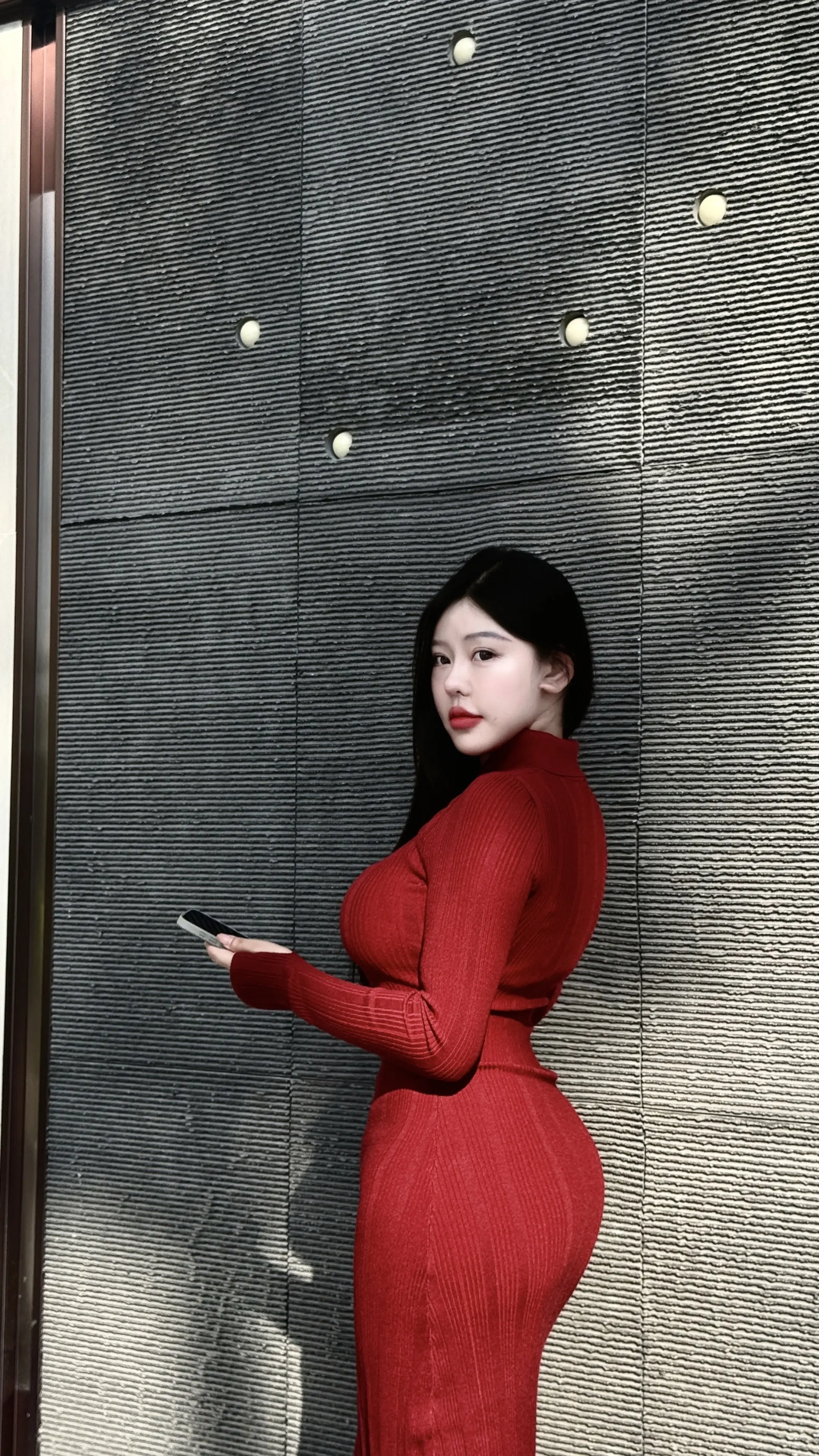 红色系 红色连衣裙