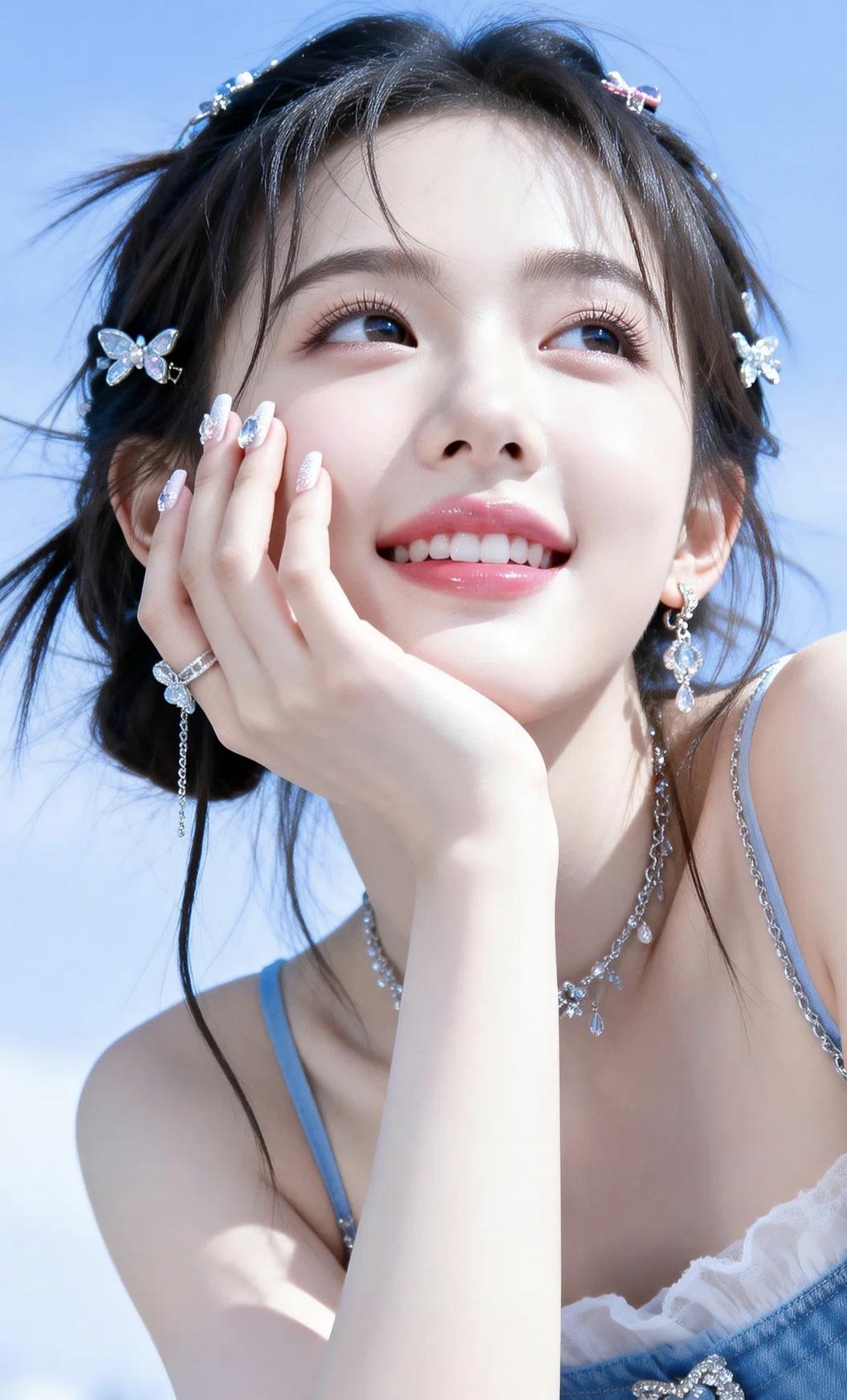 笑靥如花，玉佩轻摇。少女风写真照