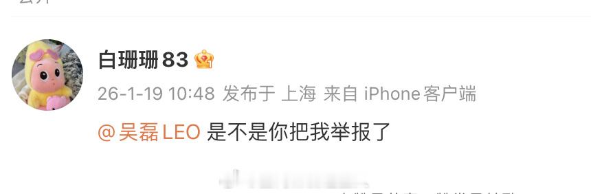 我在看吴磊和白珊珊的瓜，被举报炸号后直接贴脸艾特了，这种如果是假的可以告的吧？ 