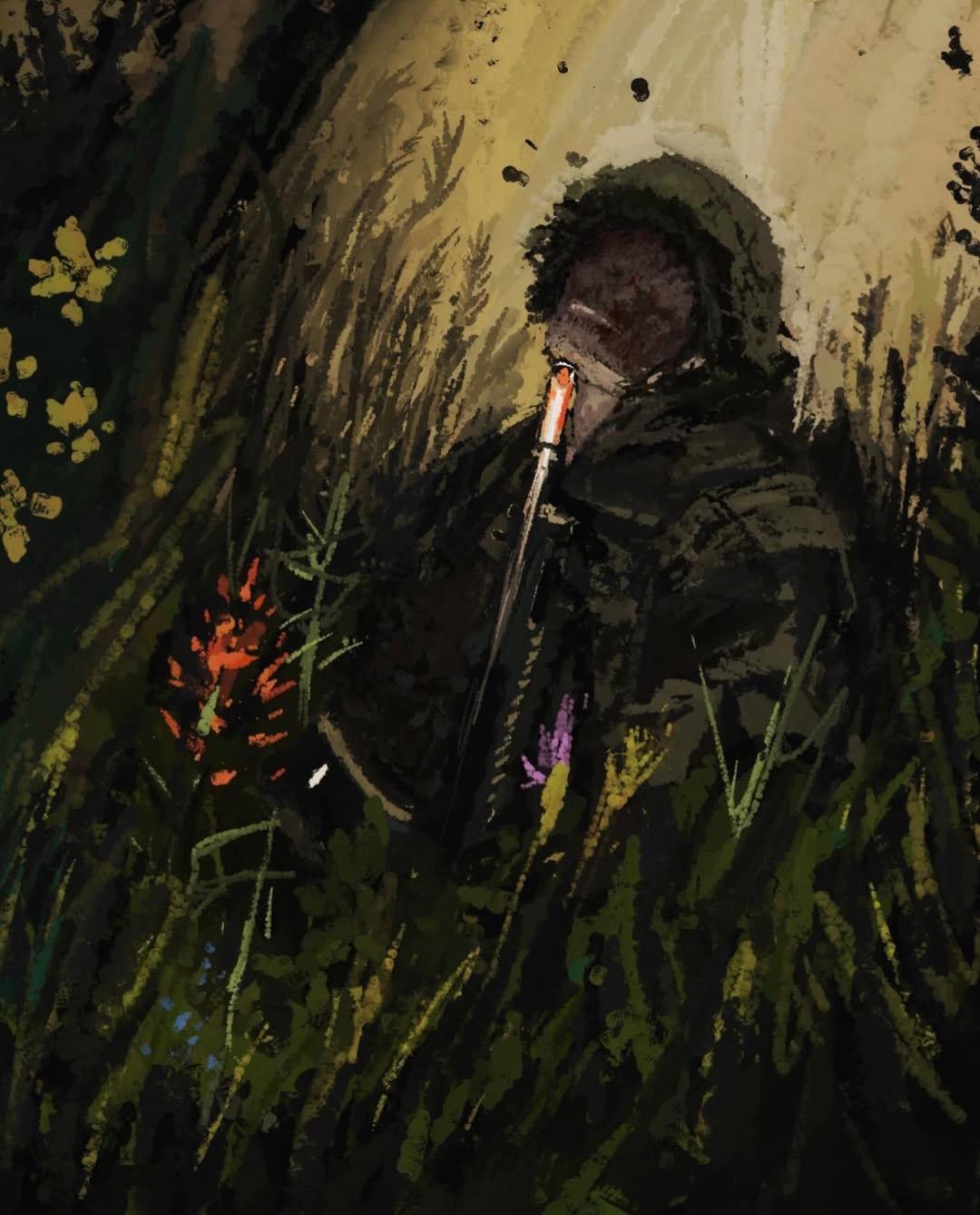 俄罗斯的作家（ptchnik）创作的艺术作品，描绘了俄乌冲突