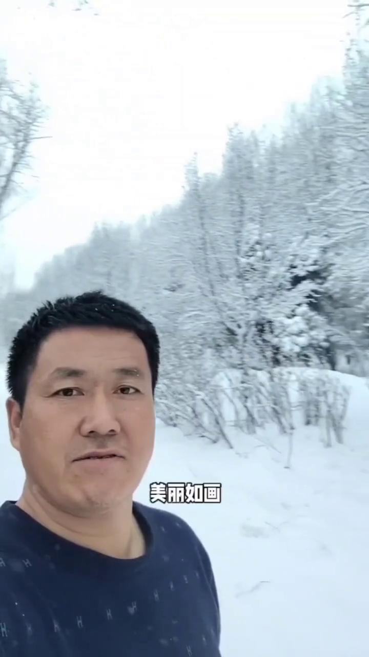 冬天快乐，风雪无阻前进，雪夜如斯，清晨雪景如此美丽，美丽如画。
半挂老张。