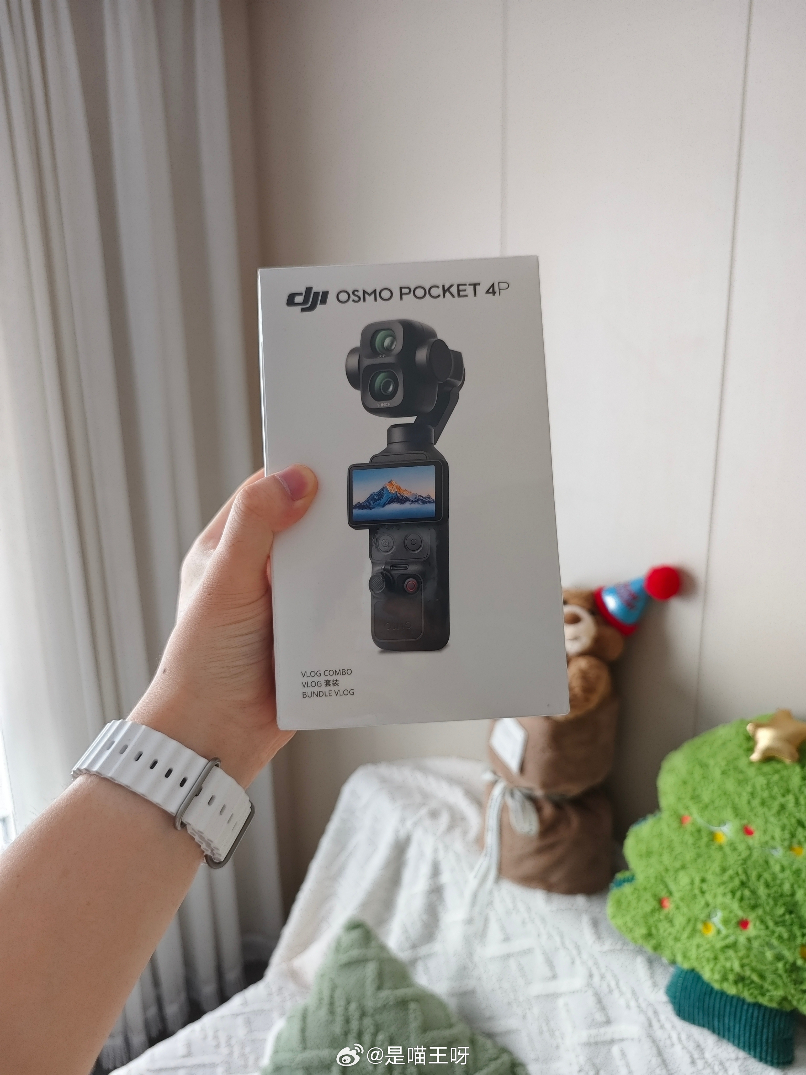 我的大疆Pocket 4P 到了，我在犹豫要不要现在拆，还是等一下白色版本