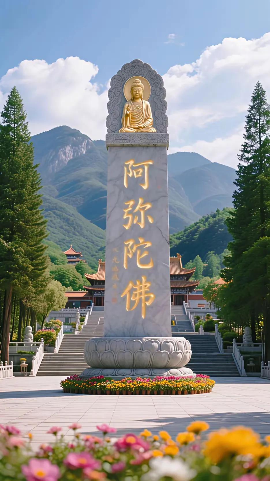 阿弥陀佛，静心祈愿，佛光普照