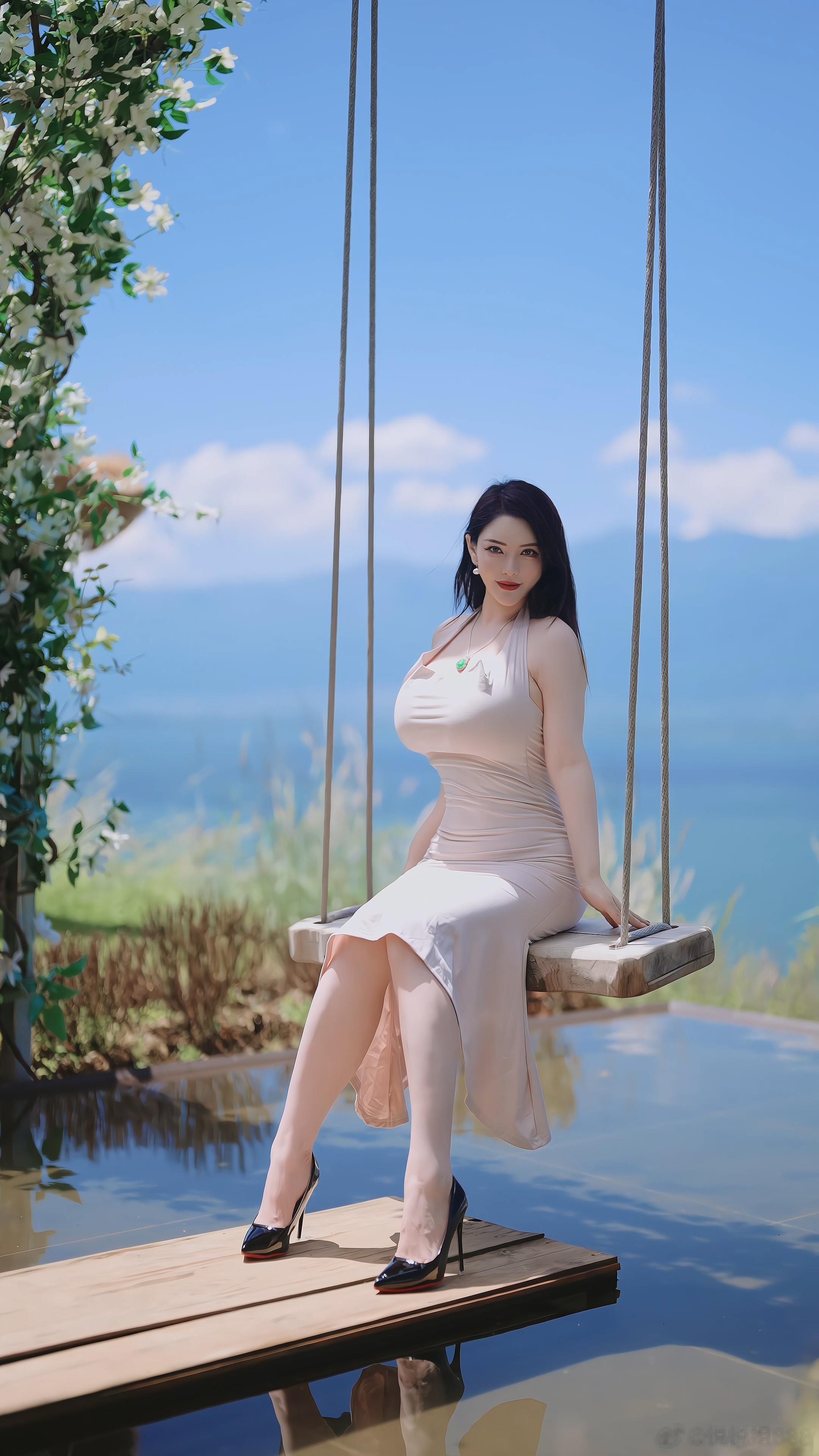 想和你手牵手一起荡秋千。 ​​​