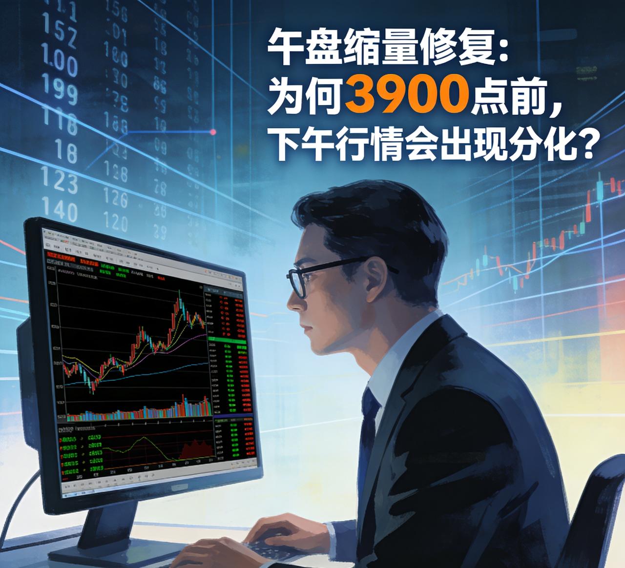⚡午盘缩量修复：为何3900点前，下午行情会出现分化？
 
提示：理财有风险，投