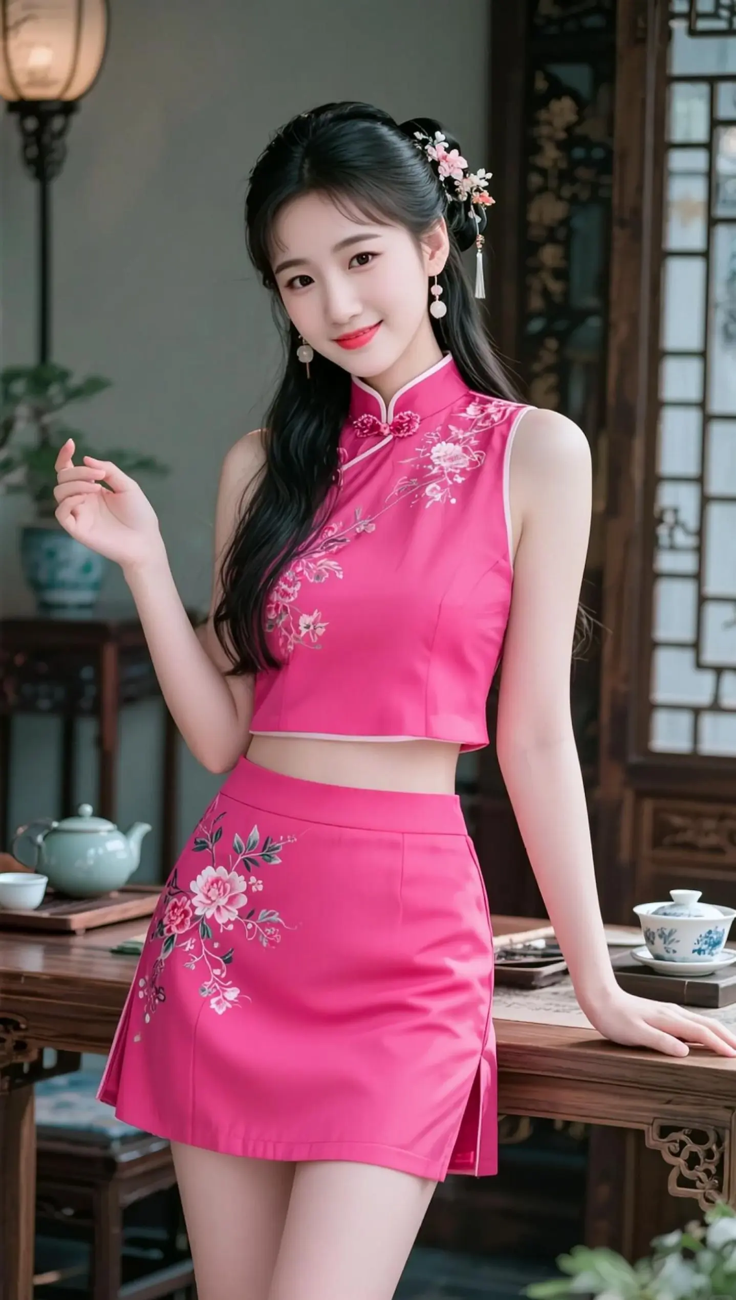 AI中式旗袍写真 随变ai随便玩