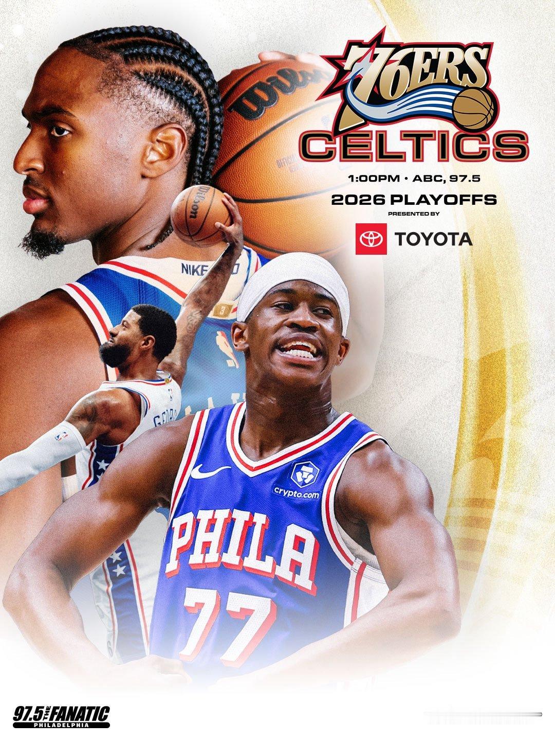 NBA季后赛 G1：76人vs凯尔特人首发阵容名单：马克西、埃奇库姆、乔治乌布雷