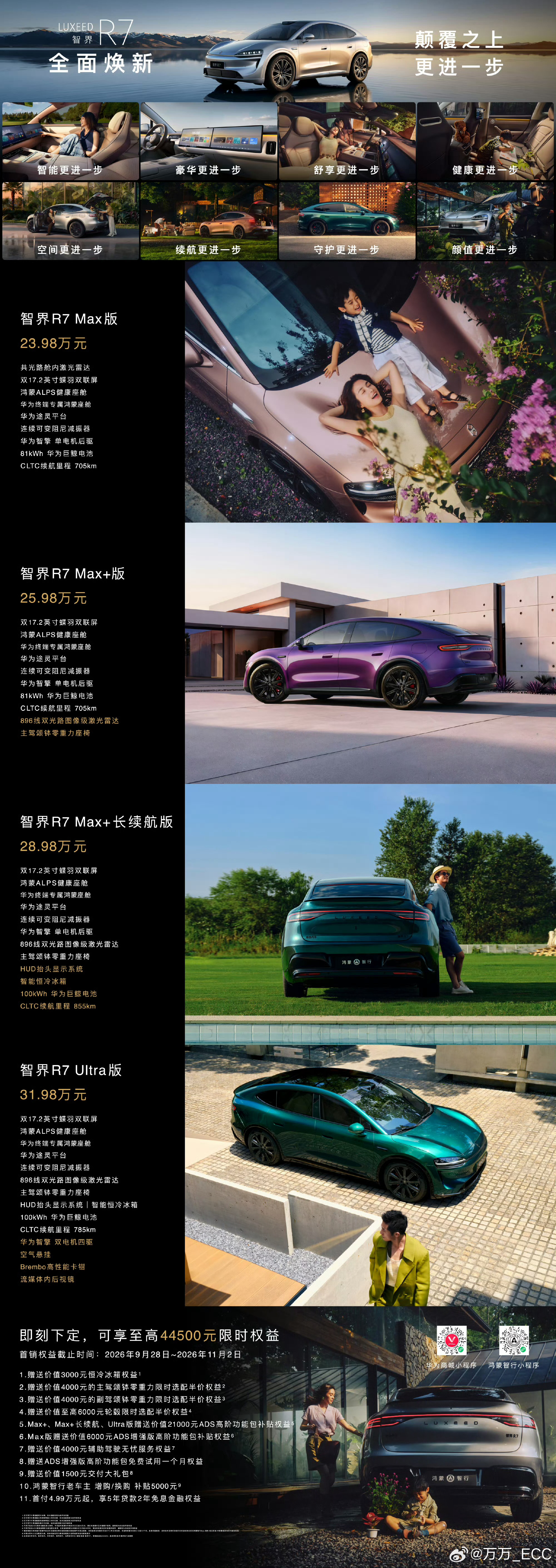 余承东称25万级家用车首选智界r7 智界R7是智界品牌第一款，真正意义打开市场的