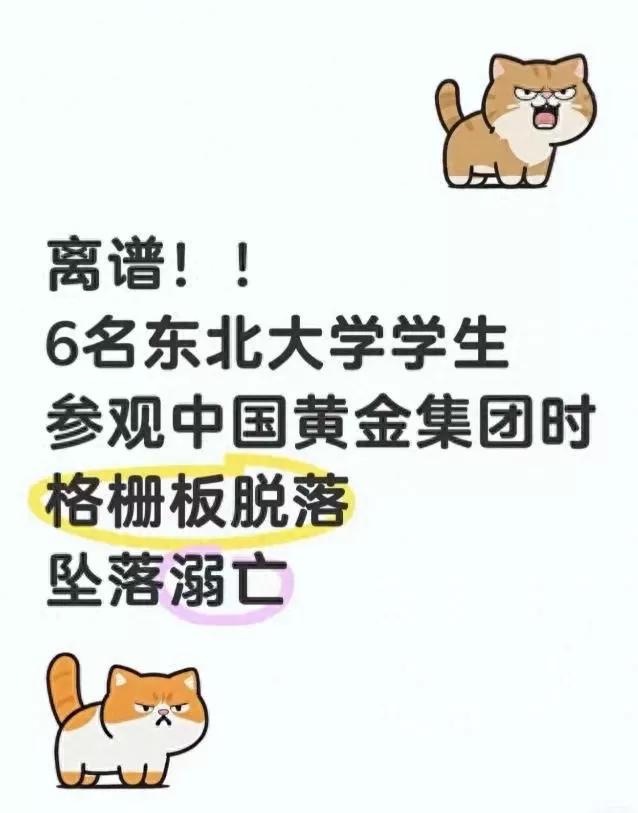 东北大学6名学生参观出事，格栅板掉落致6人溺亡
企业安全漏洞暴露，六个家庭希望瞬