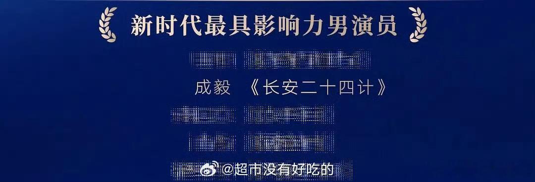 第六届新时代电视节斑彩螺奖提名名单成毅《长安二十四计》入围新时代最具影响力男演员