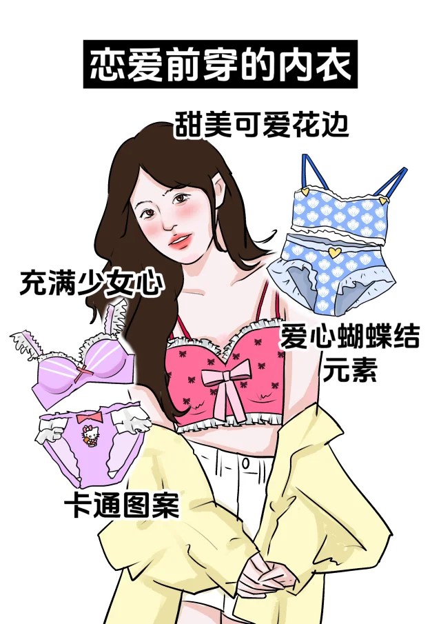 女生恋爱前穿的内衣vs恋爱后穿的内衣