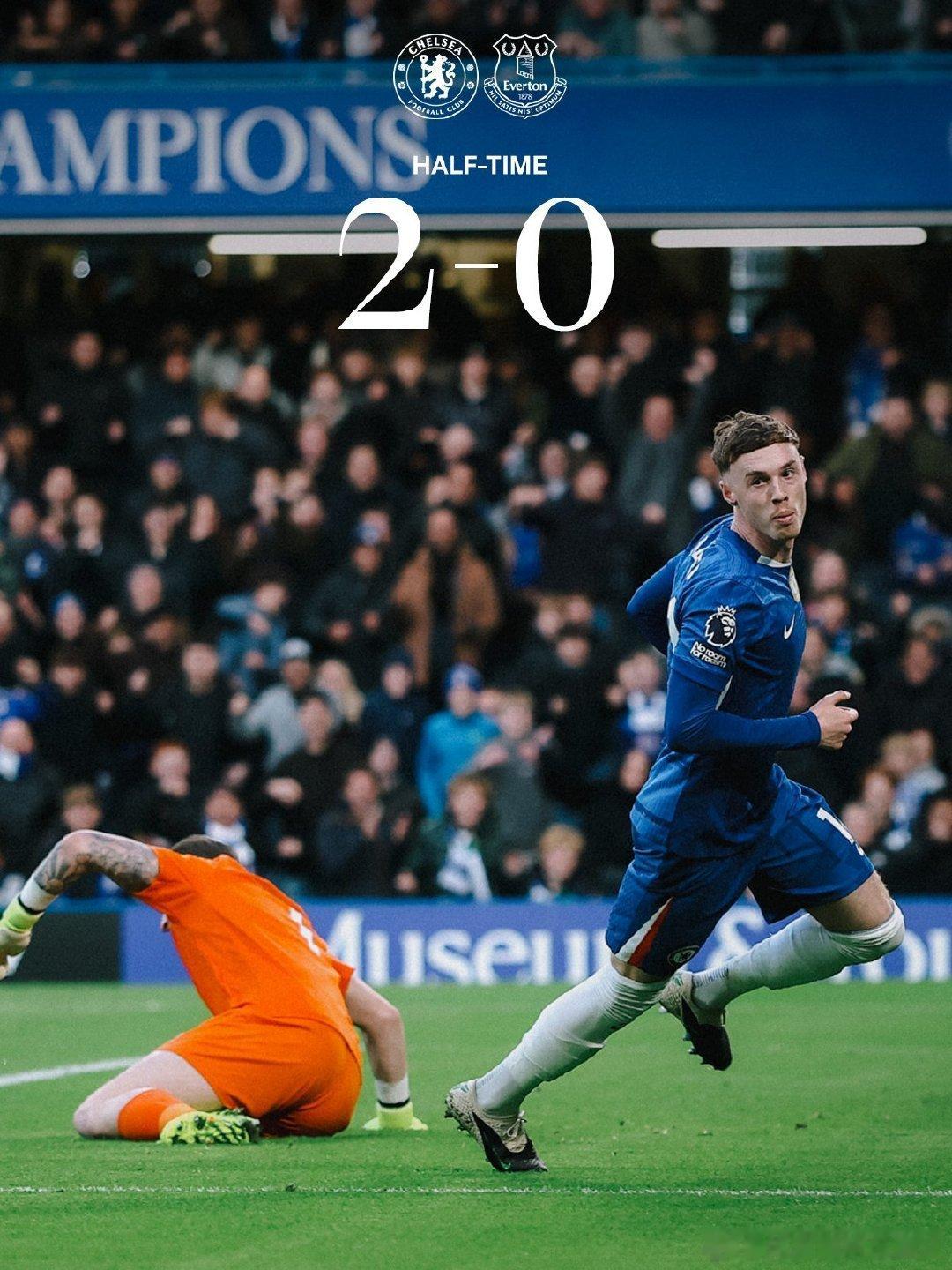 半场休息切尔西英超  cr：切尔西信使 