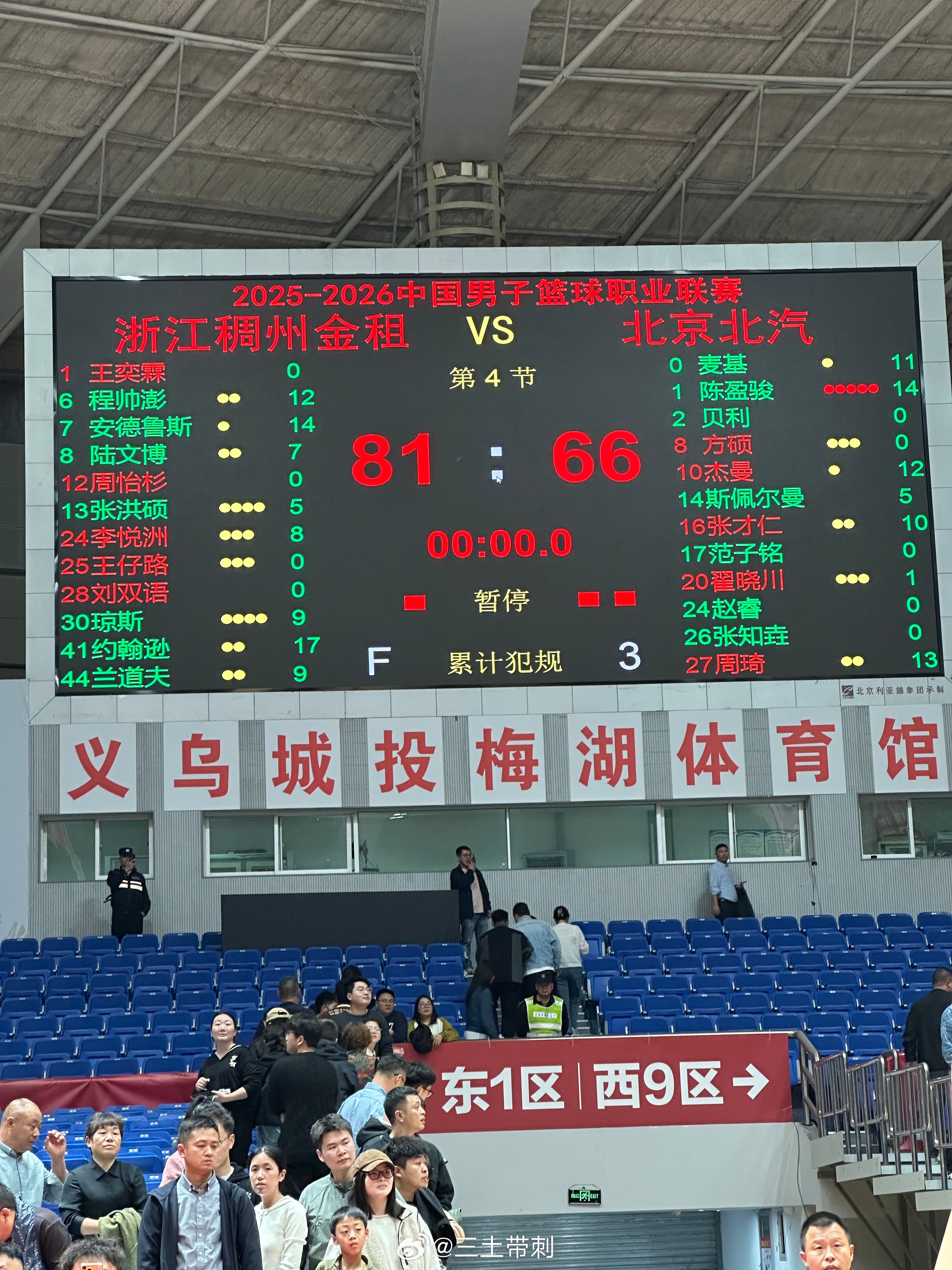 浙江男篮vs北京男篮 66分，首钢本赛季常规赛目前单场最低分，也说明了一些问题。