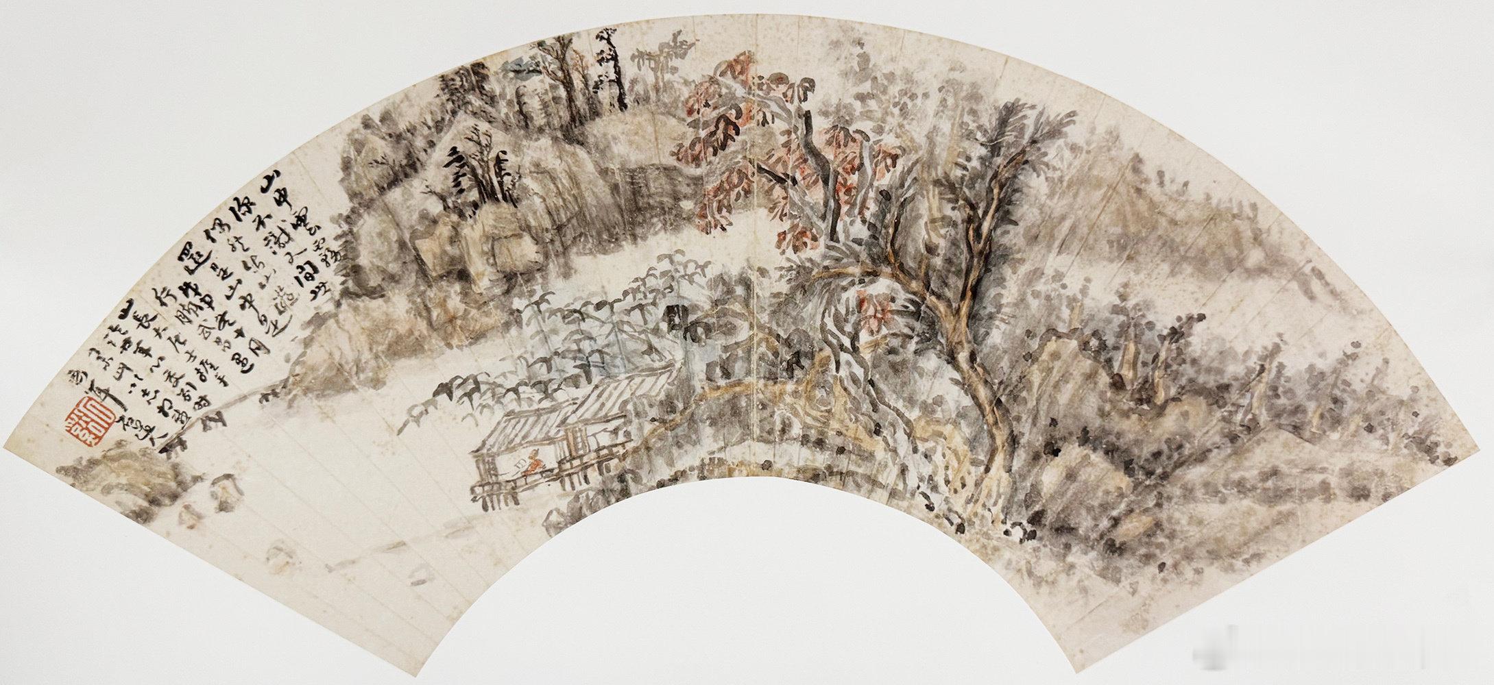 【中华名画欣赏 《溪阁读书图》（石溪）】    《溪阁读书图》是清初名家石溪赠别