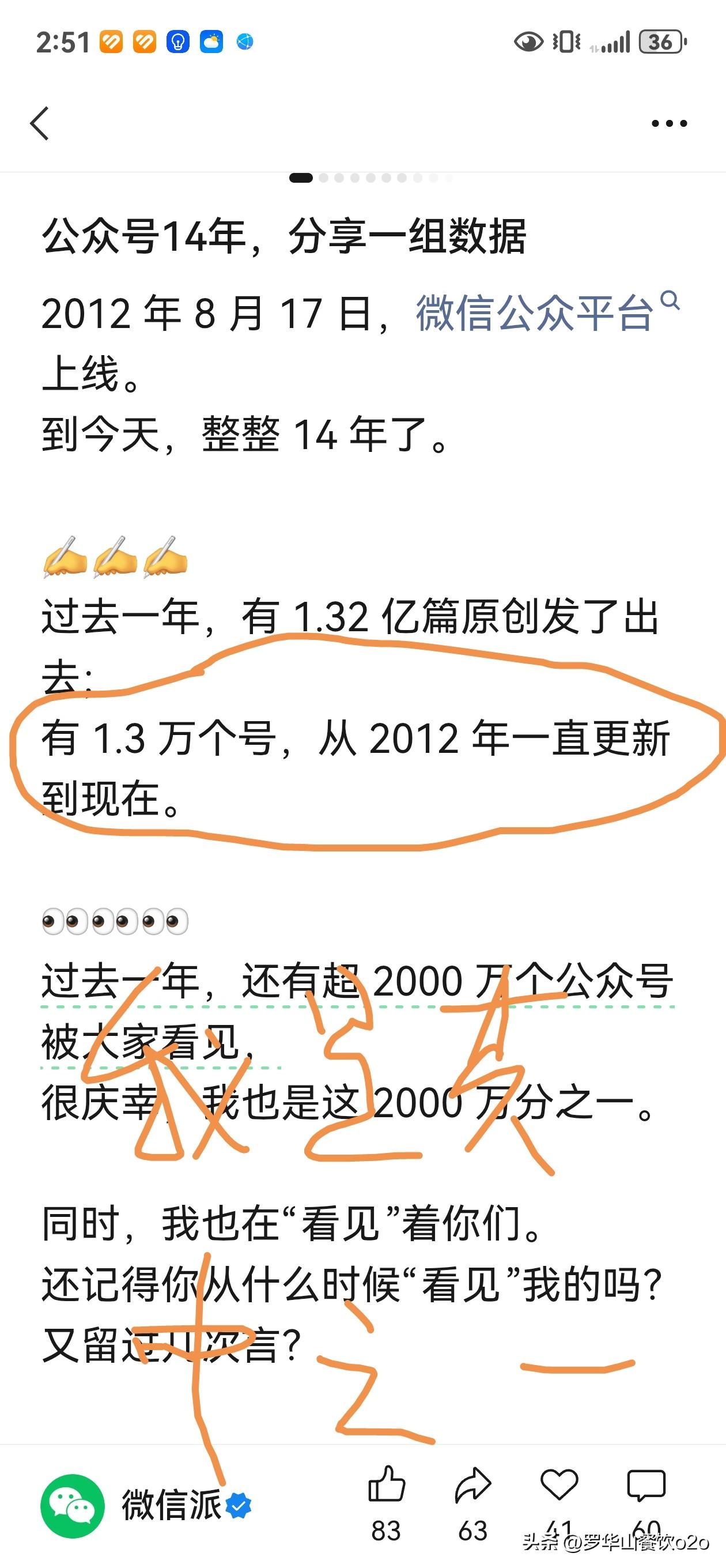 14年5110个日夜
​餐饮O2O持续更新
​1.3万个帐号其中之一
不忘初心永