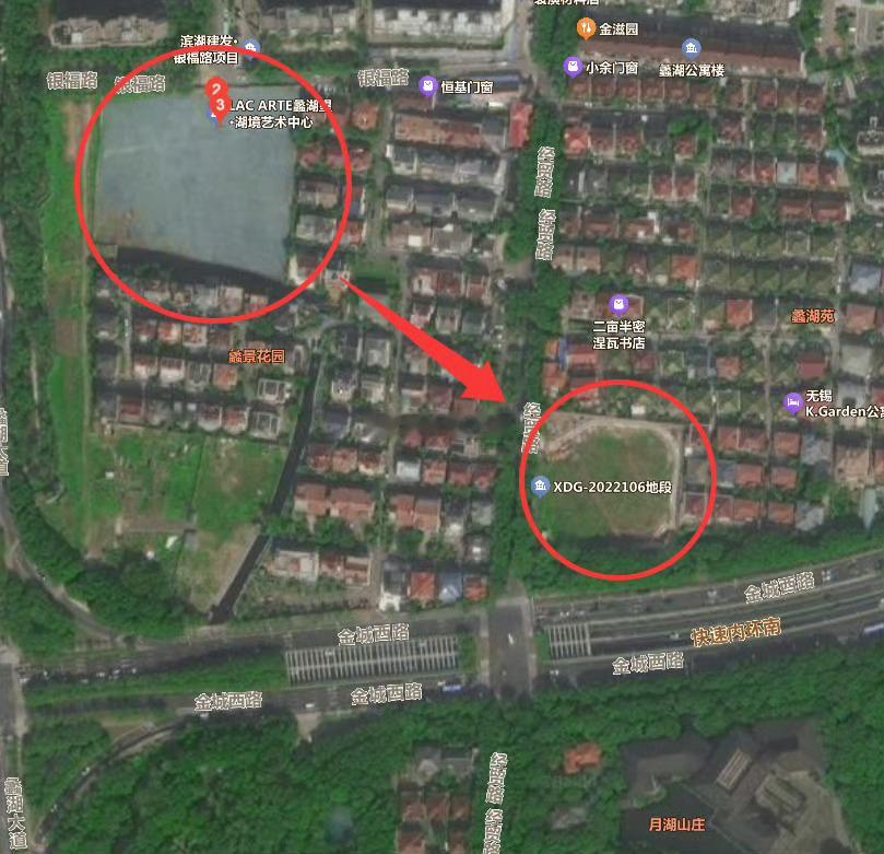 前几天细挖了一下，蠡湖边这宗土地和某公建项目在土地面积，交付日期，以及开发的公司