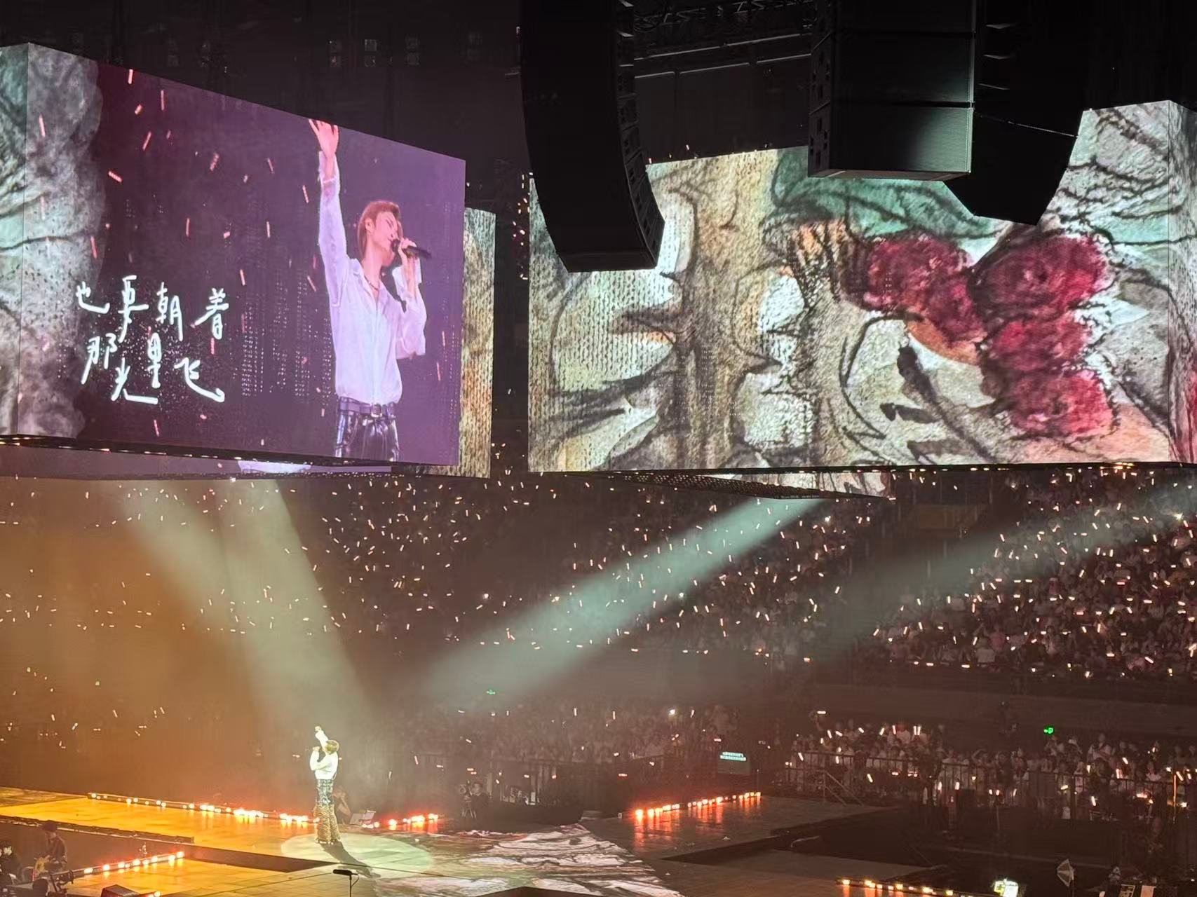 李宇春演唱会背景是张子枫的画 《Hey你没错》这首歌本身就很有力量，李宇春把它唱