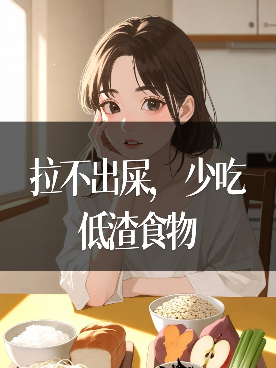 拉不出屎，少吃低渣食物